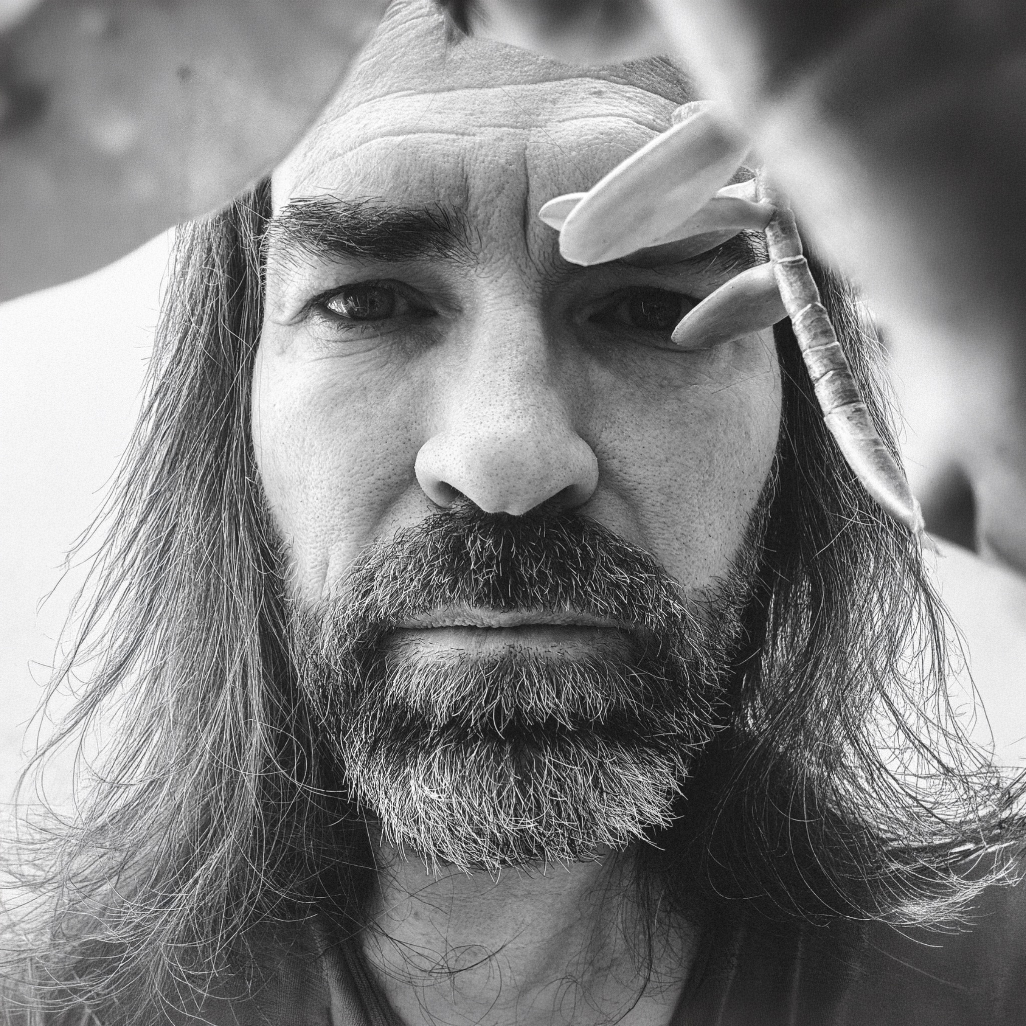 Retrato en blanco y negro de Vincent Barea